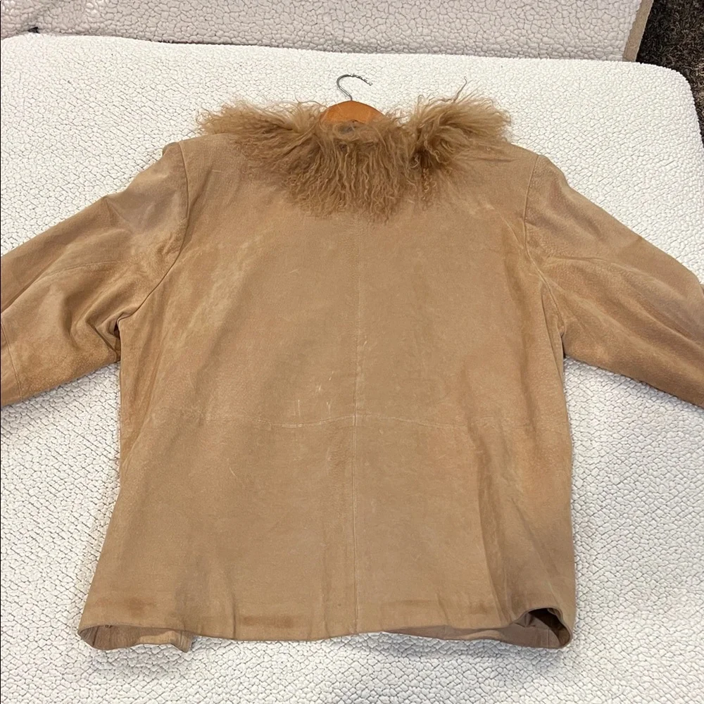 Venezia Tan suede Jacket - Picture 3 of 8